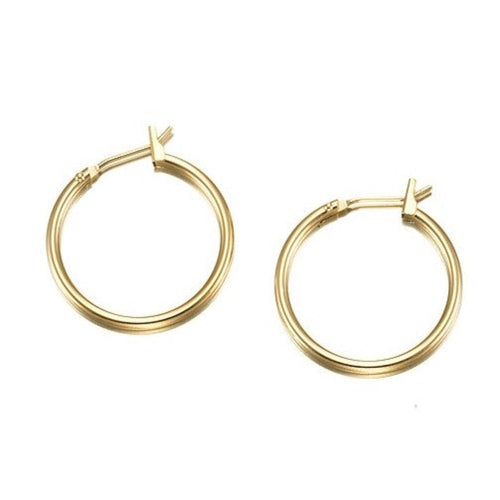 18ct Heavy Yellow Gold Plated 35mm Large Hoop Earring-0
