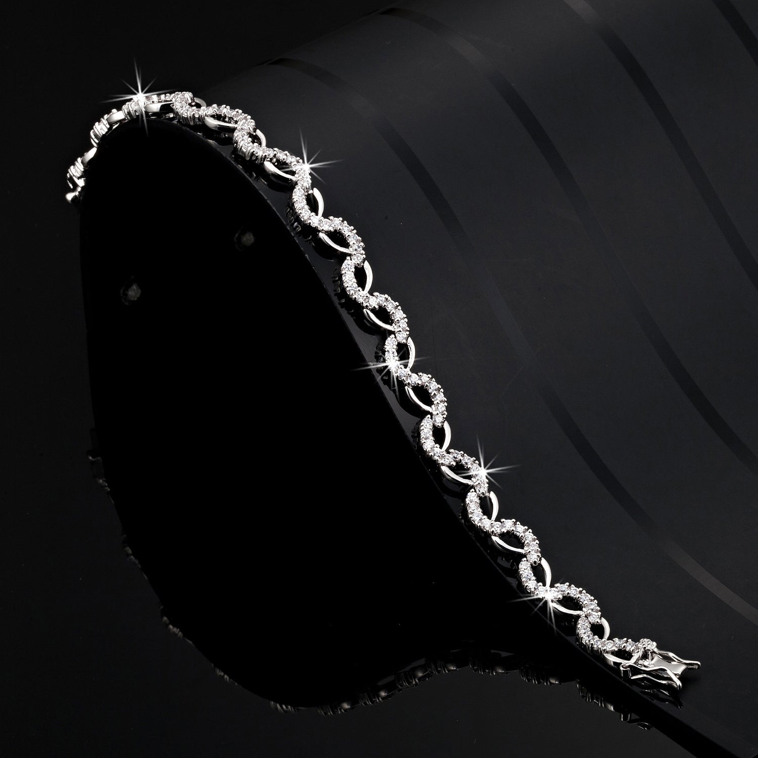 7.5 Inch Tennis Bracelet Featuring 63 Crystals by Swarovski®