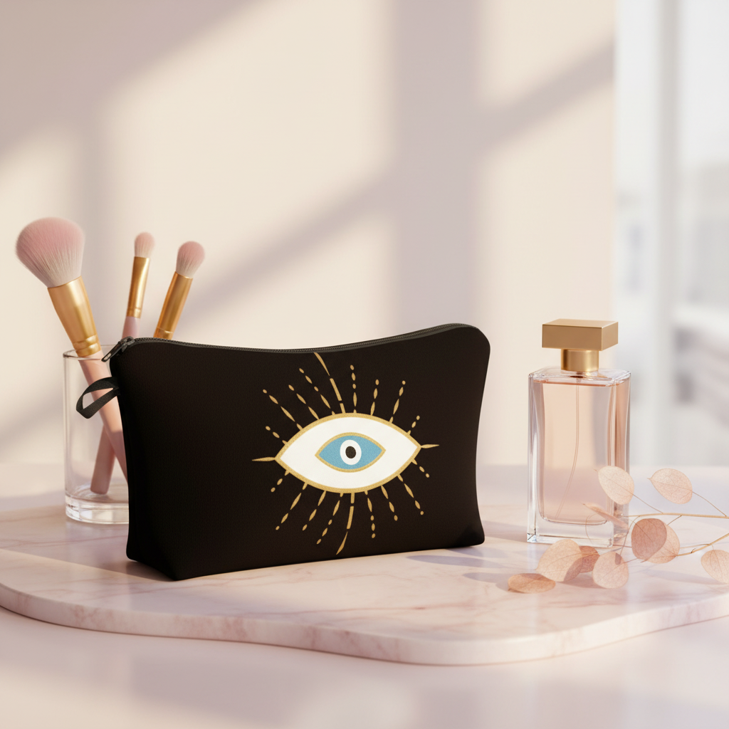 Evil Eye Printed Makeup Case