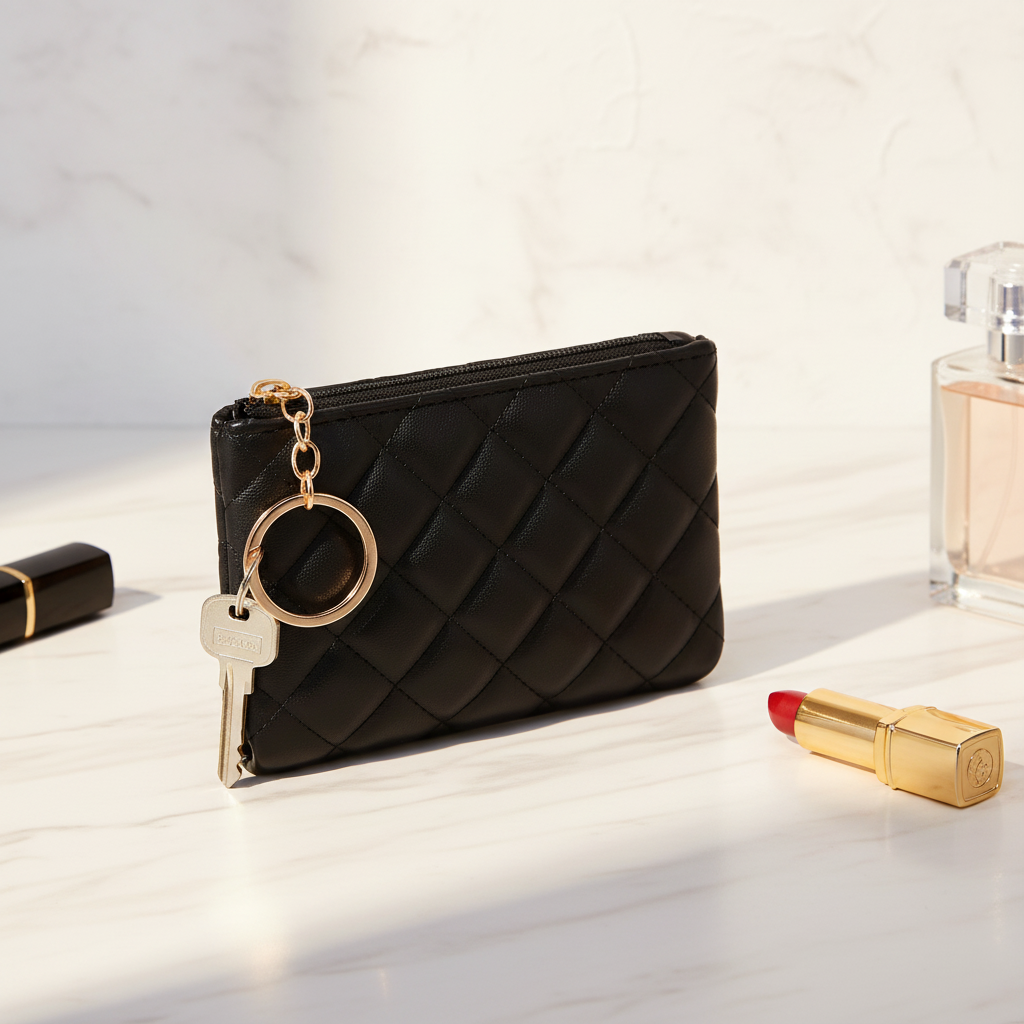 Fashion Women Quilted PU Leather Coin Purse